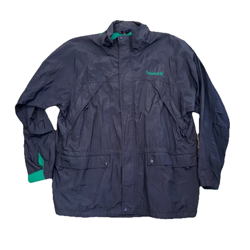 Timberland Windbreaker Mens XL Dark Blue Rugged VTG Jacket 90's